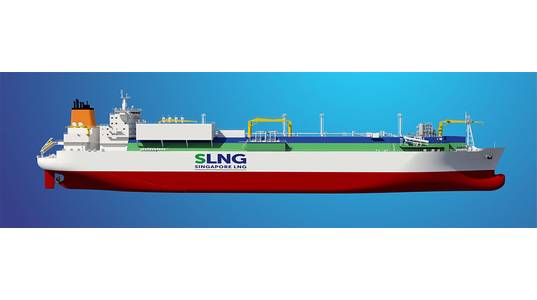 Image of the FSRU (Credit: Hanwha Ocean)