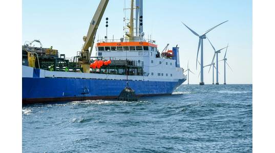 Installation of the reef cubes at Kårehamn offshore wind farm (Credit: RWE)