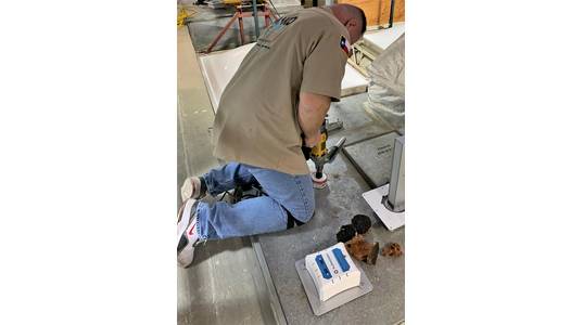 Installation of the Puradigm system. Photo courtesy Mako Industries