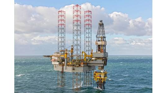 A Jack-Up Rig next to Tulip Oil's Q10A platform in the Dutch North Sea - (File Photo: Tulip Oil)