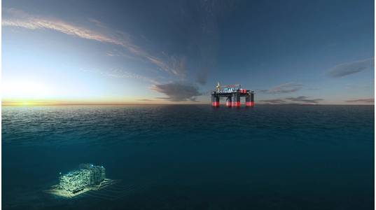 Jansz-Io layout and topside. Image from Aker Solutions.