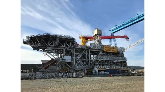 Kvaerner in 2019 delivered the topside for the Valhall Flank West Wellhead Platform - Image source: Kvaerner