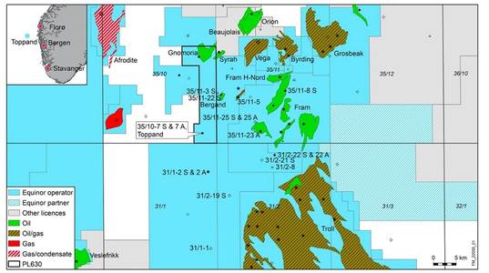Location of the field. Map courtesy Equinor