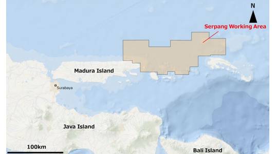 Location of Serpang Working Area (Credit: Inpex)