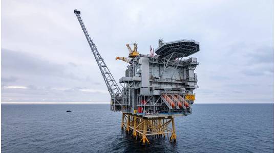 The Martin Linge platform in the North Sea. (Photo: Jan Arne Wold / Woldcam - Equinor ASA)