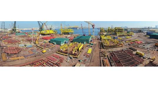 McDermott's Jebel Ali yard in the United Arab Emirates (Photo: McDermott)