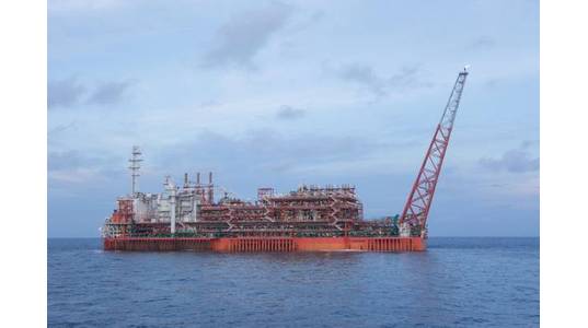 Merakes sits in 1,500 meters water depth in the Kutei Basin. It consists of five subsea wells with production capacity of 450 million standard cubic feet per day (MMSCFD), equivalent to 85,000 barrels of oil equivalent per day (BOED), tied back to the Eni-operated Jangkrik floating production unit (FPU) 45 kilometers from Merakes field.

(Photo: Neptune Energy)