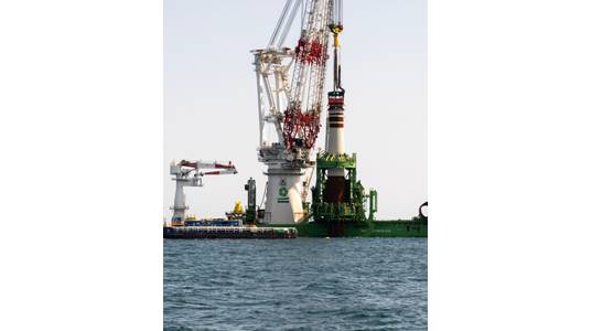 Monopile installation operation at CVOW project (Credit: Dominion Energy)