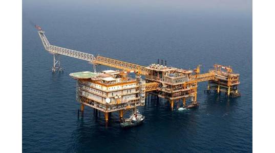 An offshore platform in Iran / Credit: NIOC