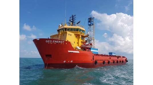  PDE Offshore's MV Geo Energy (Photo supplied by Sonardyne)