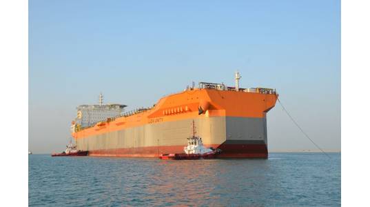SBM Offshore’s first Fast4Ward hull arrives at Keppel yard in Singapore from China. Photo credit Lim Weixiang