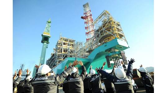 PFLNG Dua sailaway ceremony -  Image by Petronas