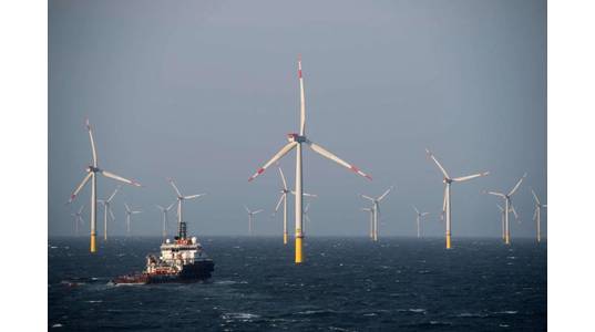 Photo from Borkum Riffgrund 2 which came into operation in 2018. Credit: Orsted