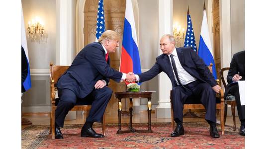 File photo: Donald Trump and Vladimir Putin in July 2018 (Official White House photo by Shealah Craighead)