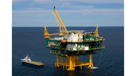 A Hess platform in the Gulf of Mexico - Credit. Hess