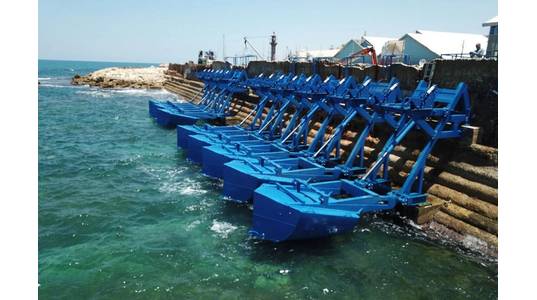 Eco Wave Power's wave energy tecnology (Credit: Eco Wave Power)