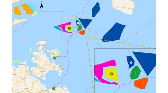 Project site plan in the Baltic Sea, within the German exclusive economic zone (EEZ) (Credit: Semco Maritime)