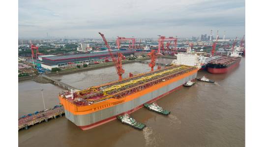 Prosperity FPSO Hull in China - Credit: Hess