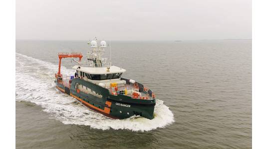 Geo Ranger during sea trials - Credit: Royal Niestern Sander