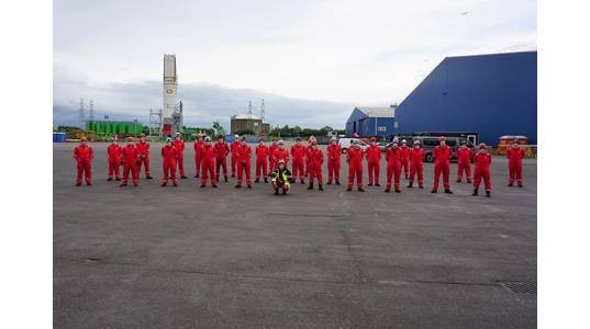 JDR’s team for a recent Termination &amp; Testing project off the coast of Belgium. Credit: JDR