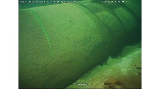 A remotely operated vehicle (ROV) moves along the length of the pipeline, equipped with digital cameras and specific sensors. The data and footage is analysed to assess the integrity of the pipeline. (File Photo: Nord Stream AG)
