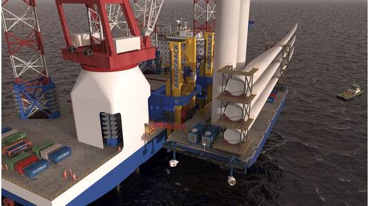 Rendering of F&G’s BargeRack solution in action (Credit: F&G)