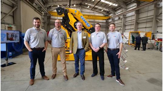 Left to right: Tom Murdoch, Brimmond Group Engineering Director; Alan Glennie, Brimmond Group Technical Director; Colin Clark MP; Stewart Findlay, Brimmond Group Operations Director; and Steven Simpson, Brimmond Group BD Manager (Photo: Brimmond Group)