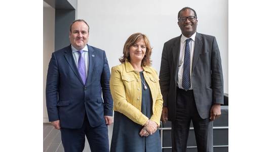 Left to right: Paul Wheelhouse Colette Cohen and Kwasi Kwarteng (Photo: OGTC)