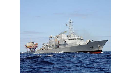 ‘Le Roisin’ – one of the P51 class Irish Naval vessels to be included in Tymor’s survey.  (Photo: Tymor Marine) 
 
