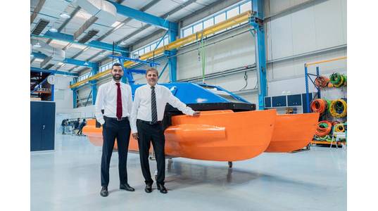  (L-R) Sahil Gandhi, CEO and Harry Gandhi, Chairman at Unique Group’s Unmanned Surface Vessel (USV) facility. - Credit: Unique Group