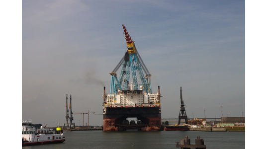 A Saipem semi-submersible crane vessel - Credit: André Muller/AdobeStock