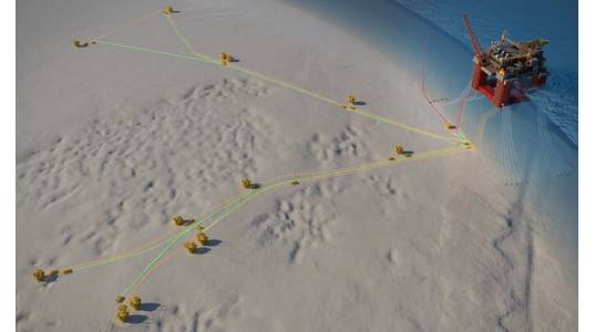  Scarborough Indicative Subsea Layout (Not To Scale) - Credit: Woodside