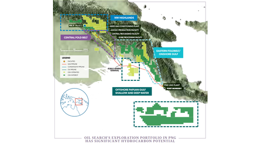 Oil Search's assets in PNG - Credit: Oil Search