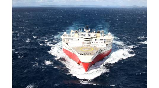 A PGS seismic vessel. Credit: PGS