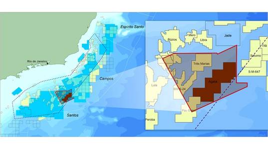 Map showing the location of CGG’s Agata Reimaging Program offshore Brazil (courtesy of CGG).
