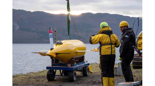 Sonardyne International Ltd. and National Oceanography Centre staff completed the P3AUV trials at Loch Ness, Scotland, this week. (Photo: Sonardyne)