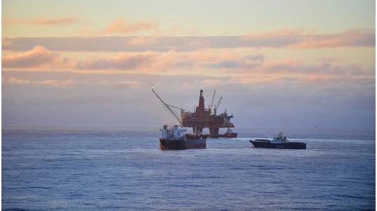 The Statfjord B platform in the North Sea. (Photo: Harald Pettersen / Equinor ASA)