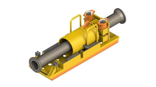 The Stinger Deployed Diverless Connector enables pipeline tie-ins using a ROV. (Image: Cortez Subsea)