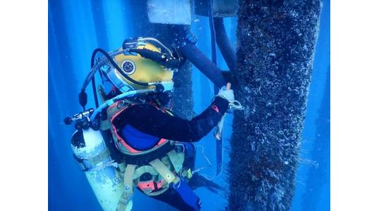 Subsea repair and maintenance services provided by Divetech Marine Engineering Services. ©AD Ports
