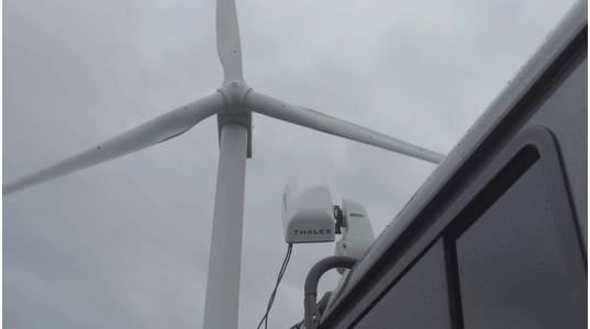 Thales moving blade camera, during testing. Images from ORE Catapult.