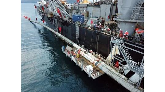 TurkStream construction - Credit: Gazprom - file image
