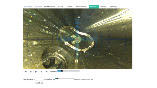 WellCAM demonstrating real-time measurement capability. (Image: Vision iO)