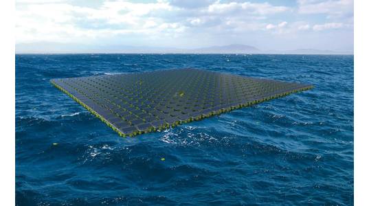 XolarSurf floating solar concept (Credit: Saipem, parent company of Moss Maritime)