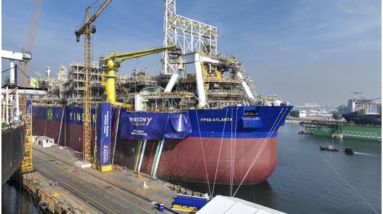 Yinson Production officially named its latest addition to the fleet, FPSO Atlanta, during a naming ceremony held at Dubai Drydocks World on December 13, 2023. Image courtesy Yinson Production