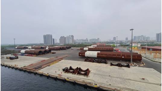 Yunlin monopile storage - Credit:  Havfram