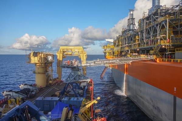 The Ampelmann E-type operating off the coast of Guyana (Photo: Ampelmann)