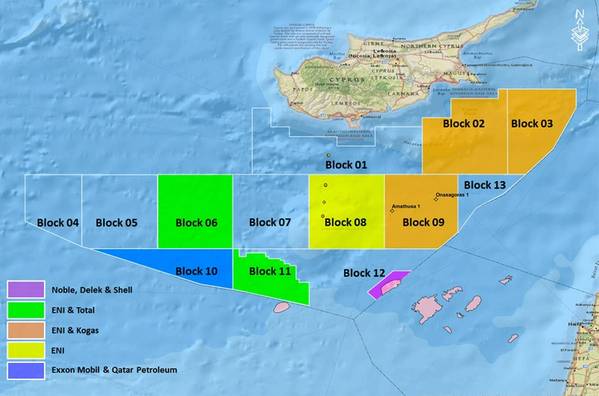 Aphrodite is located in block 12 of Cyprus’ exclusive economic zone (EEZ) - Credit: NewMed Energy