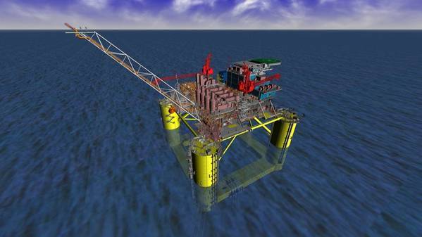 Artist's render of the Gulf of Mexico FPU to be delivered by Sembcorp Marine to Shell - Image source: Sembcorp Marine