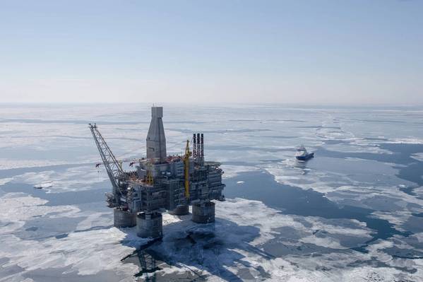 "Berkut" offshore platform - Image Credit: Sakhalin-1