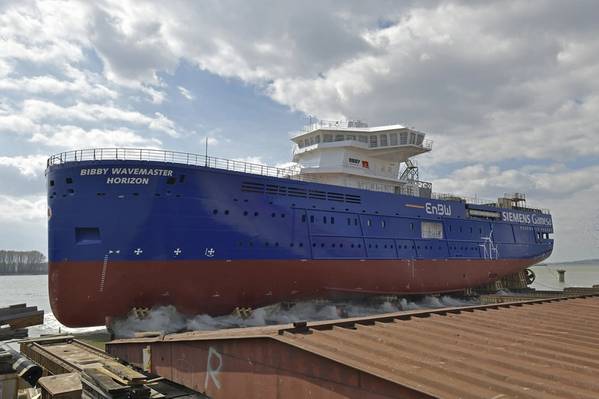 Bibby WaveMaster Horizon is a new DP2 walk-to-work vessel built for Bibby Marine Services (Photo: Damen)